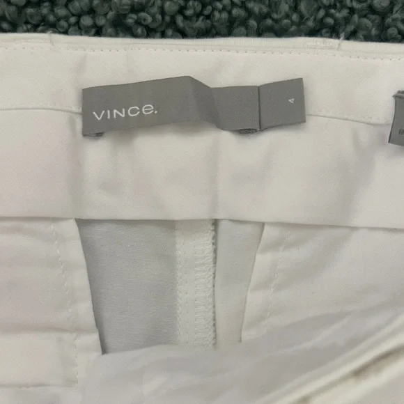 Vince Women's White Flat Front Dress Shorts - Picture 5 of 8